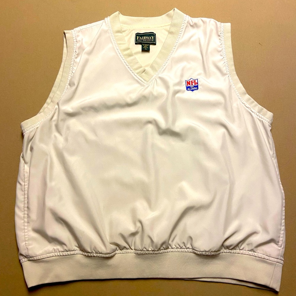 Vintage NFL Alumni windbreaker vest size mens XL white
